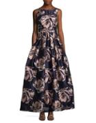 Eliza J Floral Sleeveless Ball Gown