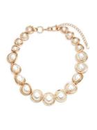 Design Lab Goldtone Faux-pearl Collar Necklace