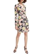 French Connection Enoshima Floral Jersey Surplice Dress