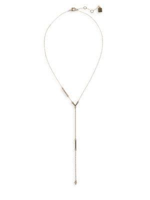 Laundry By Shelli Segal Gold Rush Goldtone & Crystal Lariat Y Necklace