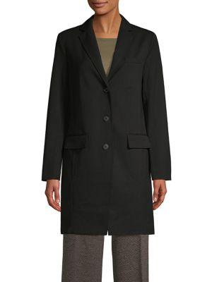 Jones New York Notch Lapel Topper Coat