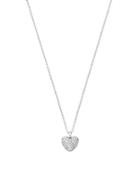 Michael Kors Cubic Zirconia Pave Heart Reversible Necklace