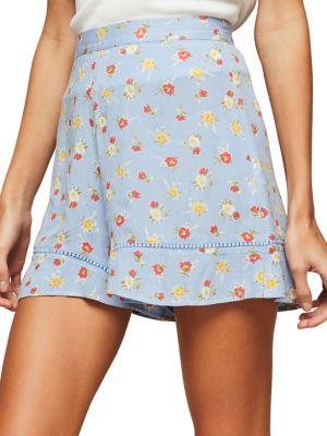 Miss Selfridge Floral High-waisted Shorts