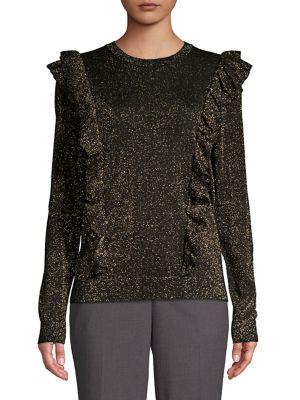 Michael Michael Kors Glitter Ruffle Top