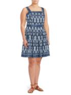 Ivanka Trump Medallion-print Sleeveless Dress
