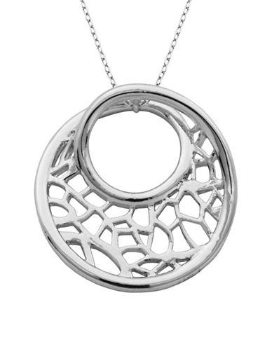 Lord & Taylor Organic Lace Circle Pendant Necklace