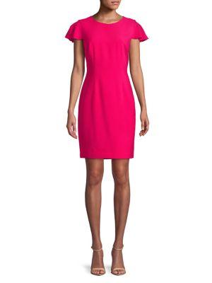 Karl Lagerfeld Paris Classic Flutter-sleeve Sheath Dress