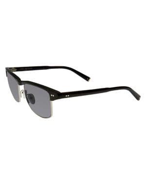 John Varvatos 54mm Rectangular Browline Sunglasses