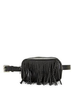 Steve Madden Studded Fringe Belt Bag