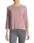 Vince Camuto Petite Textured Bell-sleeve Top