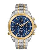 Bulova Precisionist Chronograph Two-tone Stainless Steel Watch