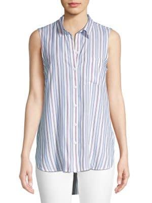 Beach Lunch Lounge Stripe-print Sleeveless Tunic