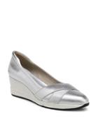 Naturalizer Harlyn Metallic Leather Wedge Pumps
