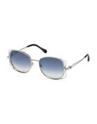 Roberto Cavalli 55mm Oversized Square Sunglasses