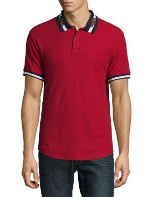 Reason Embroidered Contrast Polo Shirt