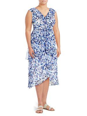 Rachel Rachel Roy Plus Plus Sleeveless Floral Midi Dress