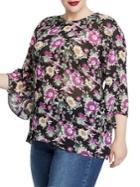 Rachel Rachel Roy Plus Floral Bell-sleeve Top