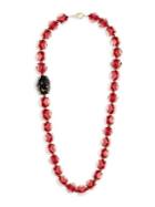 Gold And Honey Goldplated & Lucite Beaded Long Necklace