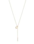 Nadri Goldtone Crystal Pave Y-necklace