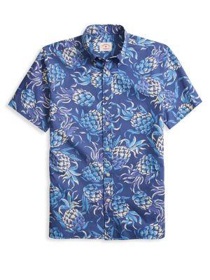 Brooks Brothers Red Fleece Tropical-print Cotton Button-down Shirt