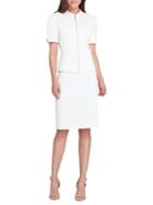Tahari Arthur S. Levine Zip Front Jacket And Skirt Suit