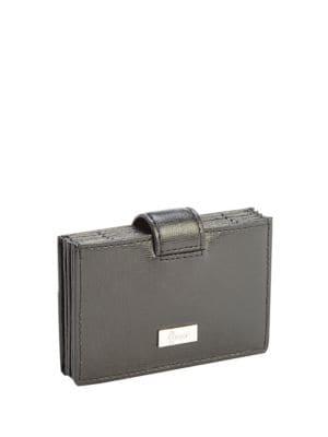 Royce New York Rfid Blocking Saffiano Leather Credit Card Organizer Wallet