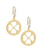 Kate Spade New York 12k Goldplated And Cubic Zirconia Cutout Hearts Drop Earrings
