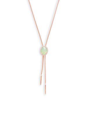 Nadri Isola Bolo Crystal And Silver Lariat Necklace