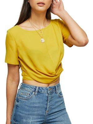 Miss Selfridge Twist Front Crop Top