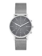 Skagen Signatur Chrono Chronograph Stainless Steel-mesh Bracelet Watch