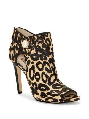 Louise Et Cie Illisa Animal-dot Suede And Calf Hair Booties