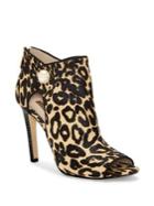 Louise Et Cie Illisa Animal-dot Suede And Calf Hair Booties