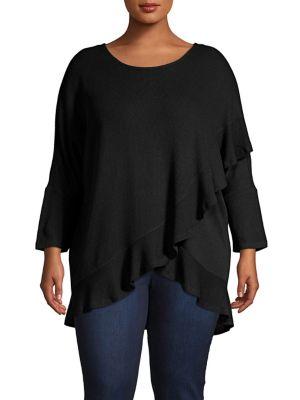 Context Plus Ruffle Long-sleeves Sweater