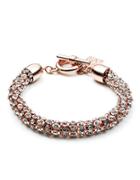 Anne Klein Rose Goldtone And Crystal Bracelet