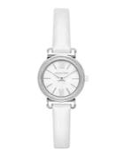 Michael Kors Sofie Stainless Steel And Leather-strap Watch
