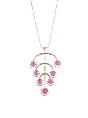 Trina By Trina Turk Retro Minimalist Goldtone Radial Pendant Necklace