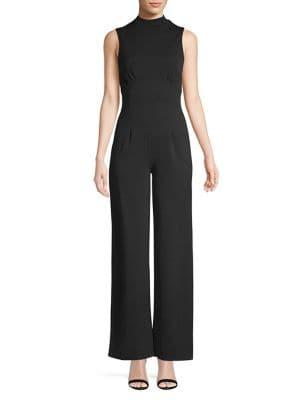 Quiz High-neck Wide-leg Jumpsuit