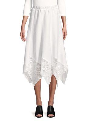 Context Handkerchief Lace-hem A-line Skirt