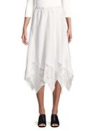 Context Handkerchief Lace-hem A-line Skirt