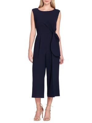 Tahari Arthur S. Levine Sleeveless Side-tie Jumpsuit