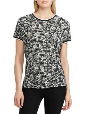 Lauren Ralph Lauren Printed Linen Blend Tee