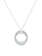 Lucky Brand Two-tone Interlocking Scallop Pendant Necklace