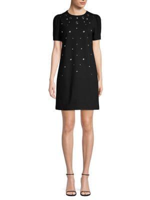 Michael Michael Kors Grommet Studded Short-sleeve Shift Dress