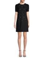 Michael Michael Kors Grommet Studded Short-sleeve Shift Dress