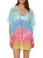 Bleu By Rod Beattie Tie-dye Sheer Caftan