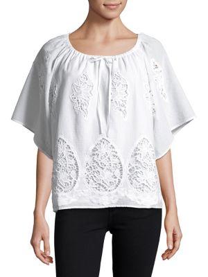 Rafaella Off-shoulder Flutter Overlay Top