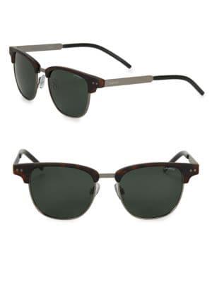 Polaroid 51mm Polarized Horn-rimmed Clubmaster Sunglasses
