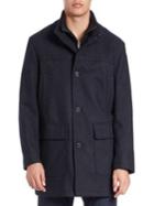 Cole Haan Bibbed Wool-blend Coat