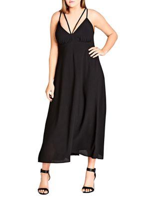 City Chic Plus Sexy Strap Maxi Dress