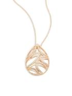 Effy 14k Rose Gold & 0.44 Tcw Diamond Solid Fill Pendant Necklace